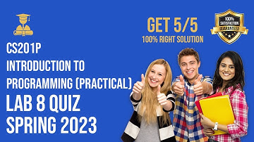 CS201P Introduction to Programming (Practical) Lab 8 Quiz Solution Spring 2023 #programming