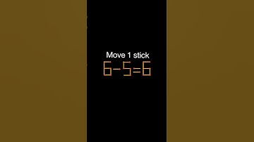 6-5=6 correct the equation #move #1 #matchstick #puzzle #youtubeshorts #shorts #reels #maths #fact