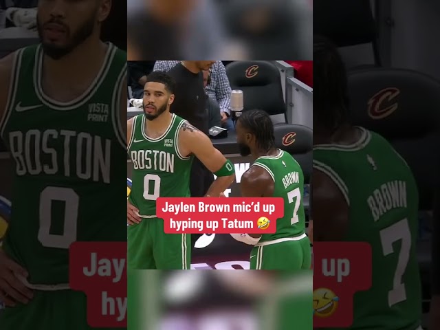 Brown hyping up Tatum 😤 class=