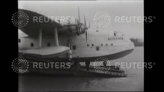 1939 Launch of new passenger flying boat at Rochester
