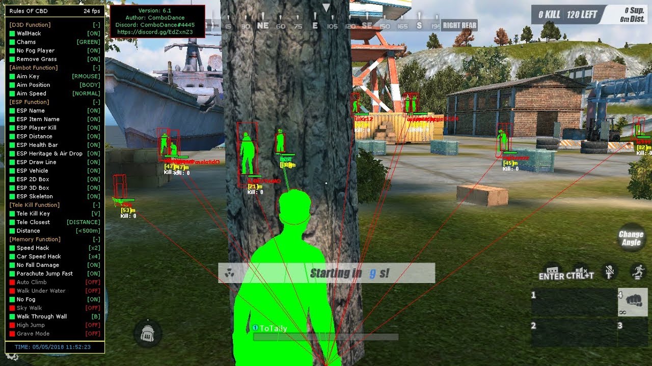 Rules Of Survival Cheat PC 5.0 ❄ RoS Wallhack , Aimbot , ESP , No Grass , C...