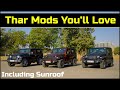 Mahindra Thar Modified : 3 examples from Bimbra 4x4 including sunroof option || 2020 Thar mods