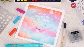 Hot Air Balloon with Soft Pastels | Nagomi Art | Faber-Castell screenshot 5