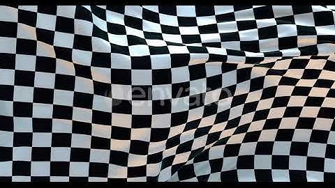 Racing Checkered Flag Waving Loop 4 K