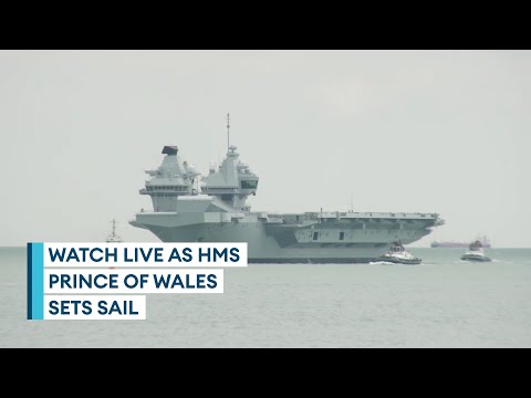 Live: HMS Prince of Wales to set sail from Portsmouth for F-35 trials