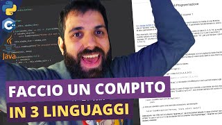 Python, C++, e Java - SVOLGO un compito UNIVERSITARIO - AFK CODE ACADEMY