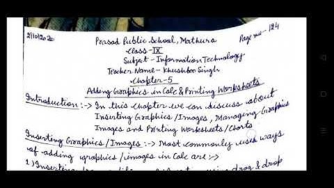 Adding graphics in calc and printing worksheets