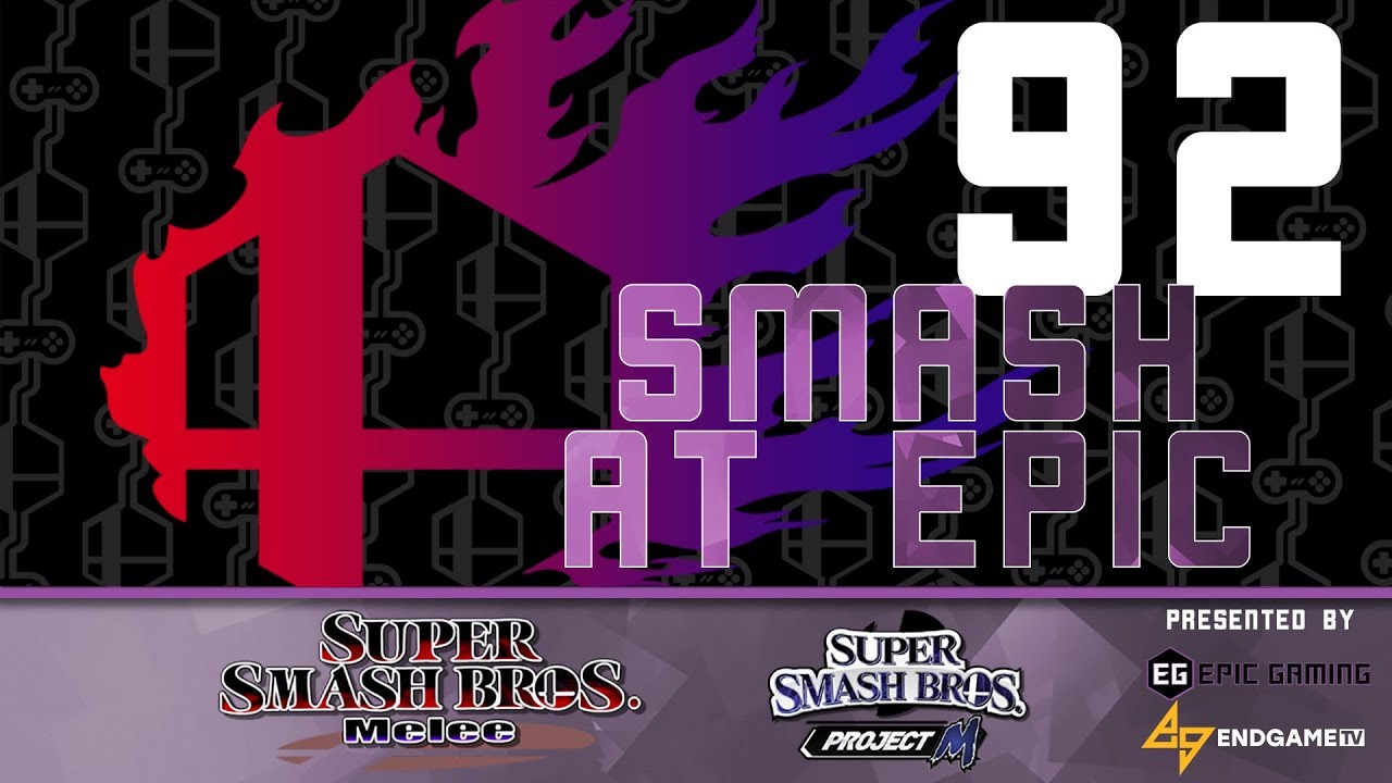 Smash at Epic 92 - Doubles Round Robin - Mustache Massacre & Mayan Ryan vs FatGoku & Aura gaming logo