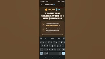 Code for 8 HABITS that CHANGED my LIFE in 1 WEEK | MemeGirls #memficode