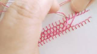 Beautiful borderline hand embroidery Tutorial for beginners/easy hand embroidery.