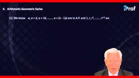 Arithmetic Geometric Series | IIT JEE Maths Video Lecture