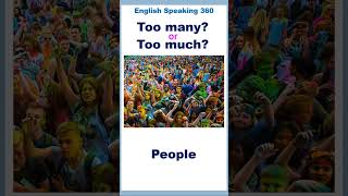 Too many / Too much / Not enough with countable / uncountable nouns EASY ENGLISH grammar #shorts