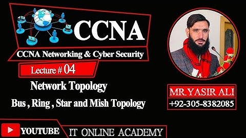 CCNA Part 4. Toplogy Bus, Ring , Star ,Mish and Network Devices HuB in Pashto By Yasir Ali