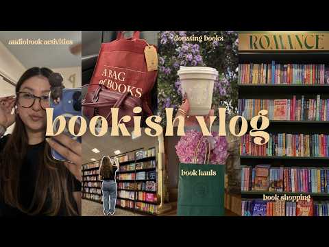 bookish vlog 📚🍵🧸 | book shopping, book haul, donating books & audiobook activities thumbnail