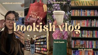 bookish vlog 📚🍵🧸 | book shopping, book haul, donating books & audiobook activities screenshot 3