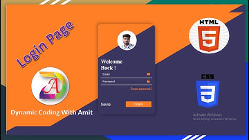 Login Page - #Episode_002 - Dynamic Coding With Amit