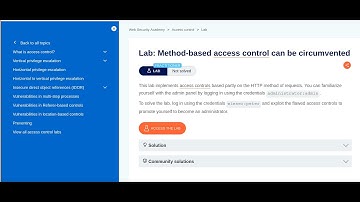 Portswigger: Method-based access control can be circumvented