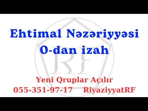 Ehtimal Nəzəriyyəsi Bernulli sxemləri RiyaziyatRF Yeni Qruplar açılır 055-351-97-17