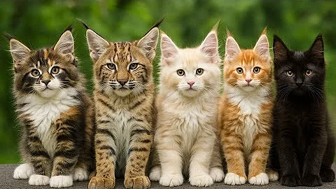 Video 9980801: maine coon kitten growing, cat house