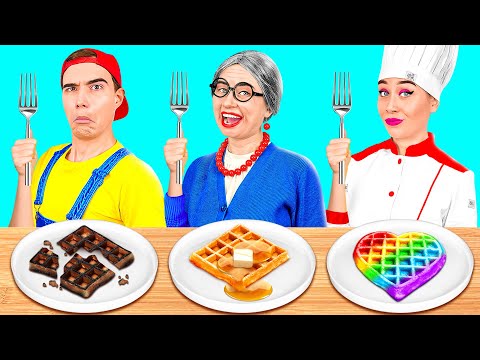 自分 VS おばあちゃんの料理チャレンジ | 秘密のお料理ハックとキッチンのヒント PaRaRa Challenge