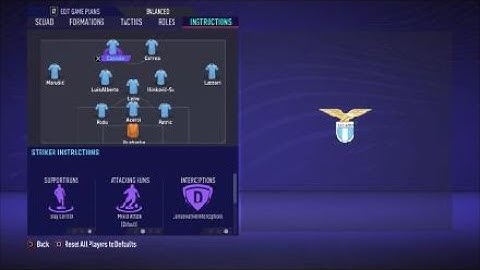 FIFA 21 Custom Tactics - Recreate 3-5-2 of  Lazio + Instructions - Replicate real system