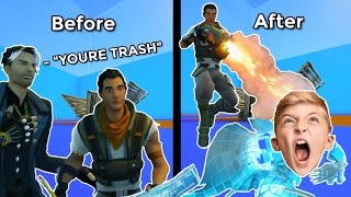 Pretending To Be A Noob Against Toxic Players Then Trying After Fortnite Trolling