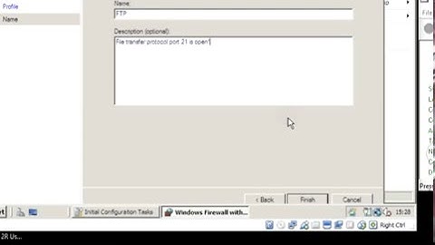 Windows 2008 Server: Opening the FTP port (MattyHarky@gmail.com)