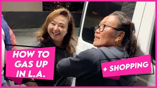 OUR FIRST TIME TO GAS UP IN LA! + SHOPPING | Small Laude