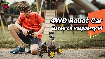 Yahboom 4WD smart robot with AI vision features for Raspberry Pi 4B