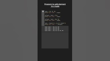 Program to add elements to a TUPLE 😲😲😁