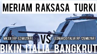 PERMALUKAN ITALIA ! MERIAM RAKSASA KAPAL PERANG TURKI SEA CANON 76MM MKE MULAI TEMBAK UJI DI LAUT