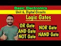 Logic Gates | OR gate | AND gate | NOT gate | NOR gate | NAND gate |  Digital Circuits (in हिन्दी)