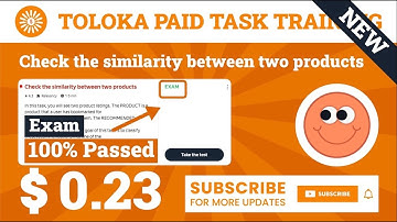 Check the similarity between two products Exam Toloka. 0.23$ Per Task, 100% Passed