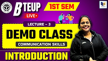 Communication Skills : Demo Class | Chapter-1, Lec-3 | Up Polytechnic 1st Semester New Batch #raceva
