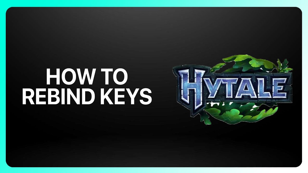 How To Rebind Keys In Hytale ! Tutorial - YouTube