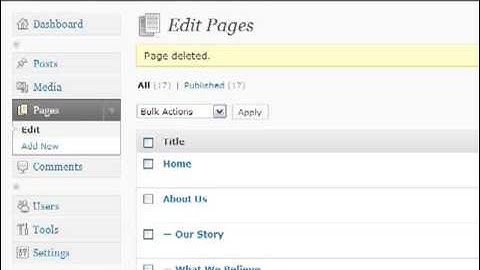 Unpublish a Page