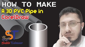 How to make 3D PVC Pipe in CorelDraw - Pashto