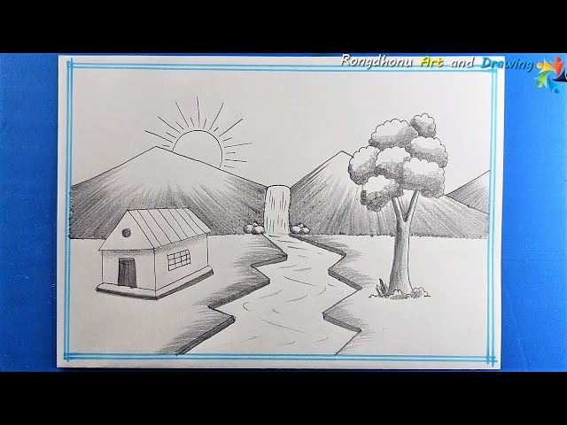 Update more than 178 pencil easy scenery drawing latest