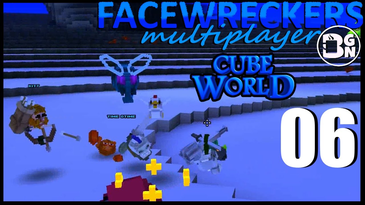 FaceWreckers Brew Crew - 6 - Sober Gaming with Robot & Fox - Multiplayer Cubeworld LP