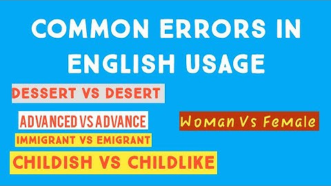 COMMON ERRORS IN ENGLISH USAGE || confused words
