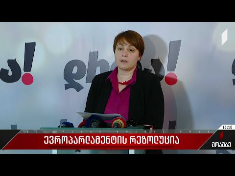 ევროპარლამენტის რეზოლუცია - ოპოზიციური სპექტრის განცხადება