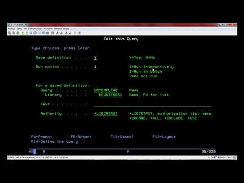 TUTORIAL COMO UTILIZAR EL QUERY DEL AS400