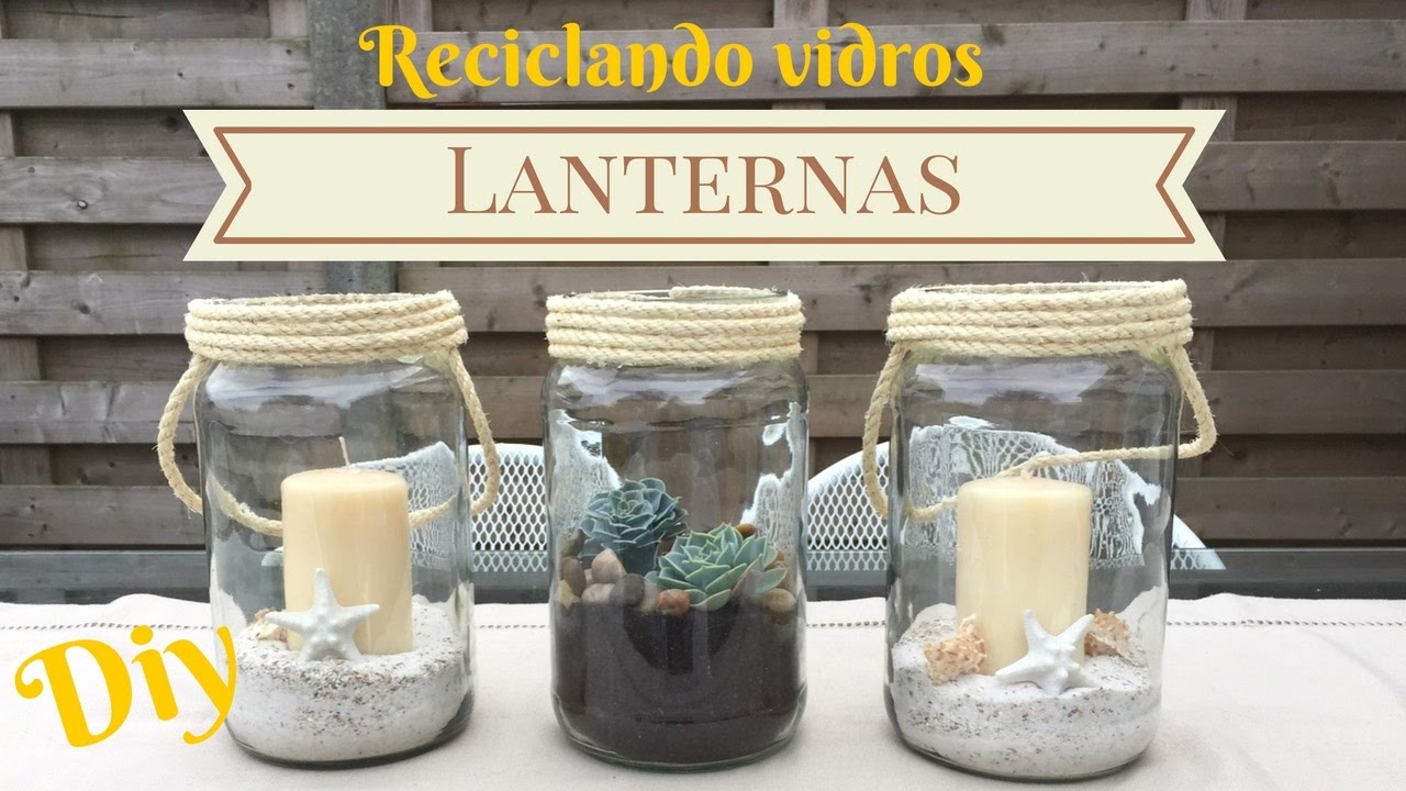 Reciclando vidros- fazendo lanternas- do lixo ao luxo