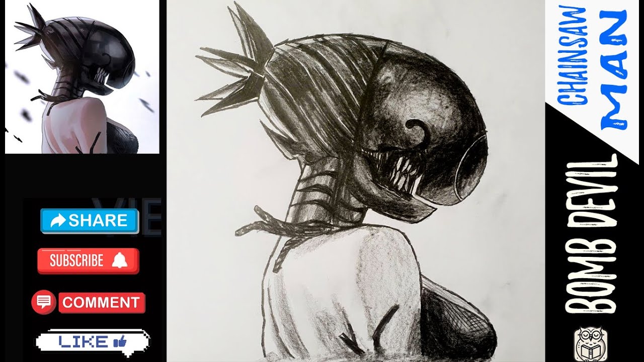 Drawing Bomb Devil | Anime Chainsaw Man Art & Pencil drawing Tutorial ...