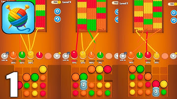 Knit Match 3D: Sort Puzzle - Gameplay Walkthrough Part 1 All Levels 1-9 (Android & iOS)