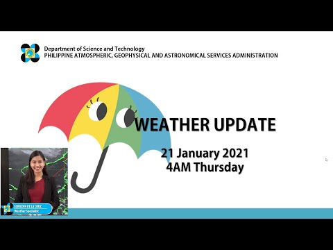 Public Weather Forecast at 4:00 AM January 21, 2021