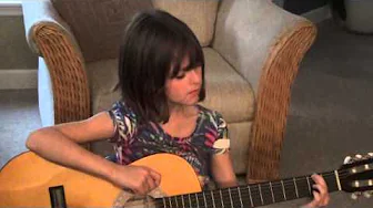after 2 weeks of lessons, Sasha accompanies "I'm Yours"