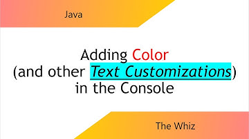 How to add Color (and other text customizations) into the Console in Java without library imports
