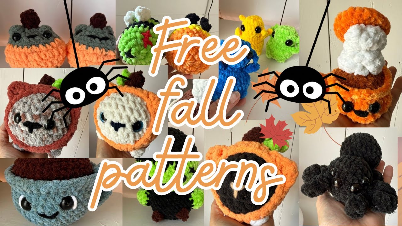 8 FREE Fall and Halloween Crochet Patterns! I made them all and I’m here to share them with you! 