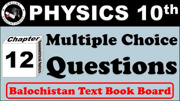 Multiple Choice Question | Chapter 12 Geometrical Optics | Physics 10th | Balochistan Textbook Board